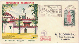 Algérie - La Grande Mosquée à Tlemcen - Premier Jour - Révolution Algérienne 1 Novembre 1954 - 1 Novembre 1962 - Algeria (1962-...)
