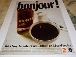 ANCIENNE PUBLICITE BONJOUR CAFE COTE D IVOIRE 1968 - Manifesti