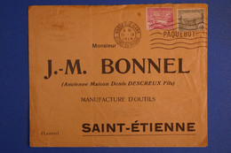 K9 TUNISIE BELLE LETTRE RARE 1926 PAR PAQUEBOT A MARSEILLE A ST ETIENNE TAMPON + AFFRANCHISSEMENT INTERESSANT - Covers & Documents