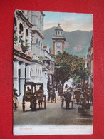 CHINE -  HONGKONG - " QUEEN'S RD . CENTRAL AND CLOCK TOWER " - CARTE PIONNIERE ... VOIR LES SCANS... - Chine (Hong Kong)