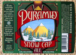 Ancienne Etiquette NEUVE USA Bière PYRAMID Winter Snow Cap ALE - Beer