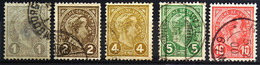 LUXEMBOURG                         N° 69/73                                OBLITERE - 1895 Adolphe Right-hand Side