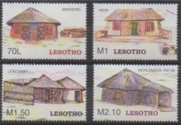 Lesotho 2005, Traditional Houses, MNH Stamps Set - Lesotho (1966-...)