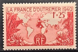 FRANCE 1940 - MNH - YT 453 - La France D'Outremer 1940 - Neufs