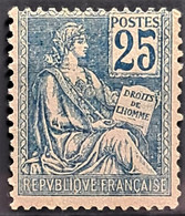 FRANCE 1900/01 - MLH - YT 118 - 25c - 1900-02 Mouchon