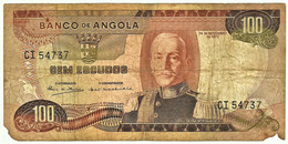 Angola - 100 Escudos - 24.11.1972 - Pick 101 - Série CI - Marechal Carmona - PORTUGAL - Angola