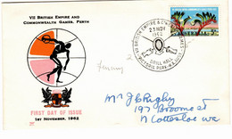 Australia PM 187 1962 British Empire Games Perth,Winners DaisFencinger - Postmark Collection