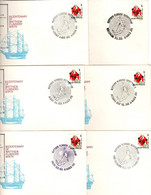 Australia PM 426-31 Postmark Collection, Matthew Flinders Bicentenary,set 6 Souvenir Cover - Bolli E Annullamenti