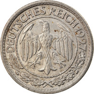 Monnaie, Allemagne, République De Weimar, 50 Reichspfennig, 1927, Berlin, TTB - 50 Rentenpfennig & 50 Reichspfennig