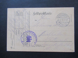 Feldpostkarte 1915 Zeppelin Stempel Luftschifftrupp Nr.4 In Schneidemühl (heute Polen) Seltene PK Mit Adler Stempel! - Zeppelins