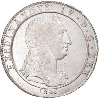 Monnaie, États Italiens, NAPLES, Ferdinando IV, 60 Grana, 1805, Naples, Rare - Naples & Sicile