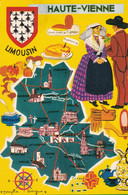 Cpm 10x15  GEO Les Département Français Vus Par Cap-Théojac . Illustr. Françoise DAGUE . HAUTE VIENNE (87) Limousin - Landkaarten