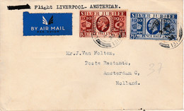 Luchtpost Liverpool To Amsterdam 1.7.135 - Storia Postale