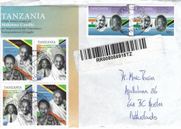 Tanzania 2020 Musoma Mahatma Gandhi President Julius Nyerere Flag Lion MS Registered Cover - Mahatma Gandhi