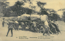 93448 - CONGO BELGE - Postal History - Picture Stationery Card TRANSPORT Elisabethville - Postwaardestukken