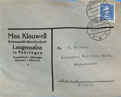 Allemagne Reich 1928  Lettre De Langensalza   (G0903) - Autres & Non Classés