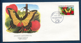 ⭐ Antigua Et Barbuda - Premier Jour - FDC - Thématique Papillon - Papilio Androgeus - 1988 ⭐ - Autres & Non Classés