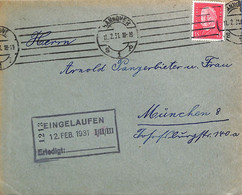 Allemagne Reich 1931  Lettre De Hannover   (G0913) - Andere & Zonder Classificatie