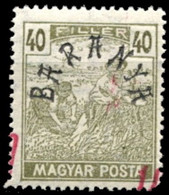 BARANYA, HUNGARY - Provisional Edition For Baranya Mi.No. 55 (basic Stamp Hungray Mi.No. 250). Shifted Red Overprint Of - Sonstige & Ohne Zuordnung