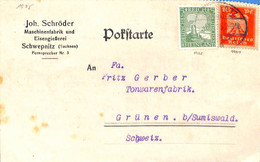 Allemagne Reich 1925  Lettre De Schwepnitz   (G0923) - Sonstige & Ohne Zuordnung