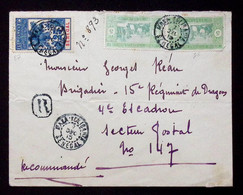 Lettre Recommandée Sénégal N°37 + 56 En Paire OBL Mala-Kolibanta (1915)  Pour Le Secteur Postal N°147 (front Français) - Covers & Documents