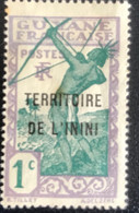 Territoire De L'Inini - Guyane Française - T2/11 - MH - 1932 - Michel 1 - Boogschutter - Ongebruikt