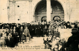 Gignac * Façade De L'église Notre Dame De Grâce * Arrivée De Mgr MIGNEN Sur La Terrasse De L'église * 1924 * Religion - Gignac