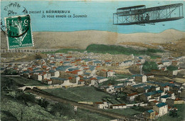 Bédarieux * Souvenir De La Commune * Vue Aérienne * Avion Aviation Biplan * Ligne Chemin De Fer - Bedarieux