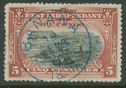 BELGISCH-KONGO – UNABHÄNGIGER KONGO-STAAT „BANANA“ Seltene K1 In Blau Auf 5 C., - Used Stamps