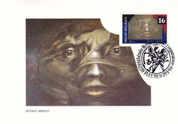 B01-325 COB 2538 FDC Carte Maximum Série Artistique Octave Landuyt Obscurité Maléable 29-01-1994 6220 Fleurus - 1991-2000