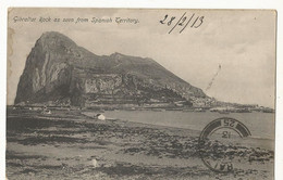 CPA, Gibraltar , Rock As Seen From Spanish Territory ,Ed. Benzaquen 1913 - Gibraltar