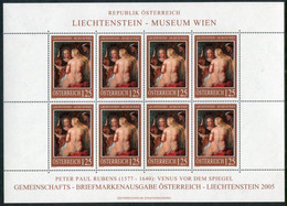 AUSTRIA 2005 Liechtenstein Museum Painting Sheetlet, MNH / **.  Michel 2519 Kb - Blocchi & Fogli