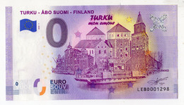 2020-1 BILLET TOURISTIQUE FINLANDE 0 EURO SOUVENIR N°LEBD001298 TURKU - ABO SUOMI - Private Proofs / Unofficial