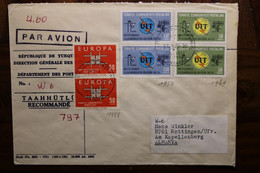 1965 Turquie Türkei FDC Air Mail Cover Enveloppe Europa 3 Paire Recommandé - Storia Postale