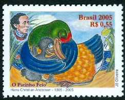 BRAZIL #2977 -  ANDERSEN , HANS CHRISTIAN  -  THE UGLY DUCKLING -  WRITER  - LITERATURE - 2005  MINT - Ungebraucht