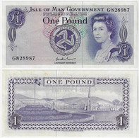 Isle Of Man 1 Pound 1972 Pick-29e Queen Elizabeth II Uncirculated (catalog US$45) - Sonstige – Europa