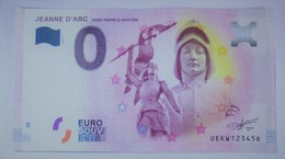 Billet Souvenir 0 Euro - JEANNE D'ARC - Saint Pierre Le Moûtier - Nièvre 58  ( Lire Description ) - Prove Private
