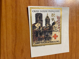 Vignette - Colonie Française De Barcelone -croix Rouge / Militaire - Red Cross