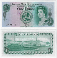 Isle Of Man 1 Pound 1983 Pick-38 Queen Elizabeth II Uncirculated (catalog US$40) - Autres - Europe