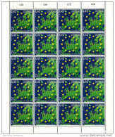 Luxembourg Feuille De 20 Timbres à 0,45 Euro 25 Ans  Cour Des Comptes Européennes 1977-2002 - Volledige Vellen