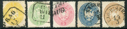 AUSTRIA 1863 Arms Set Perforated 14 Fine Used.  Michel 24-28 - Oblitérés