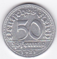 République De Weimar 50 Pfennig 1921 D MUNICH  , En Aluminium - 50 Rentenpfennig & 50 Reichspfennig