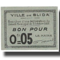 Billet, Algeria, 5 Centimes, Blason, 1916, 1916-10-05, SUP+ - Algeria