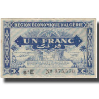 Billet, Algeria, 1 Franc, Valeur Faciale, 1944, 1944-01-31, TTB+ - Algérie