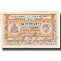 Billet, Algeria, 50 Centimes, Chambre De Commerce, 1918, 1918-03-09, SPL - Algeria