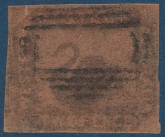 Australie Occidentale Cygne N°2b Two Pence Sur Rouge Impression Recto Et Verso (renversée) RRR Signé Calves & Brun - Oblitérés
