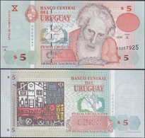 URUGUAY - 5 Pesos Uruguayos 1998 P# 80 America Banknote - Edelweiss Coins - Uruguay