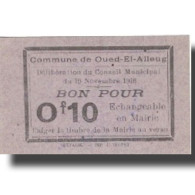Billet, Algeria, 10 Centimes, Ville, 1916, 1916-11-19, SUP+ - Algeria