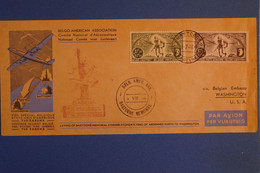 K11 BELGIQUE LETTRE ASSEZ RARE 1946 VOL SPECIAL BASTOGNE POUR WASHINGTON+ AFFRANCHISSEMENT PLAISANT - Other & Unclassified