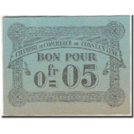 Billet, Algeria, 5 Centimes, Chambre De Commerce, 1915, 1915-10-12, TTB+ - Algeria